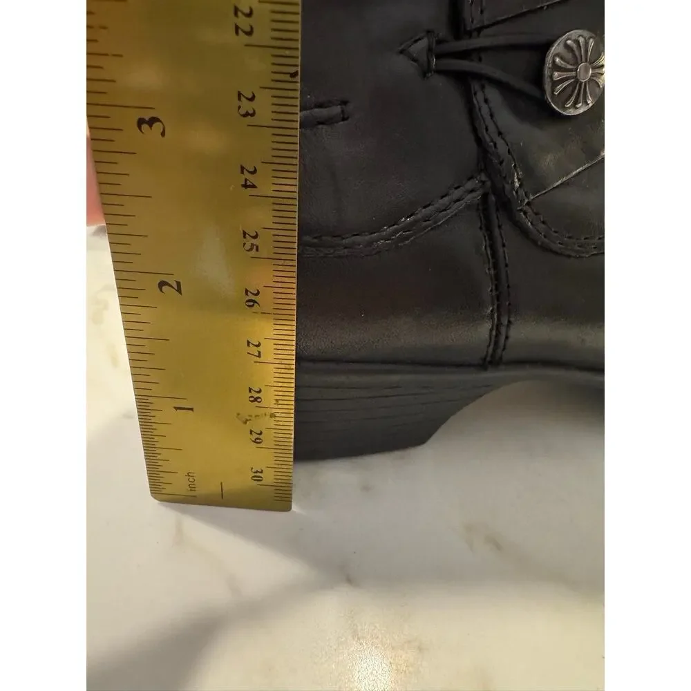 Earth Origins Black Comfort Booties Womens 8 Side Zip Cushioned